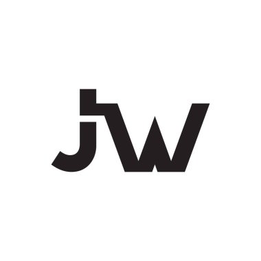 jw ilk harf vektör logo simgesi