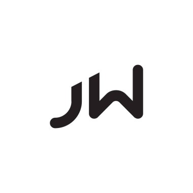 jw ilk harf vektör logo simgesi