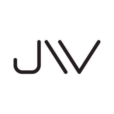 jw ilk harf vektör logo simgesi