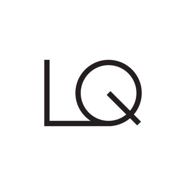 IQ ilk harf vektör logo simgesi