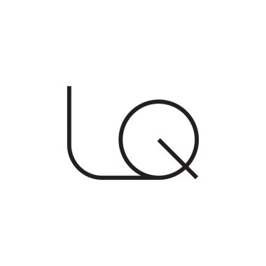 IQ ilk harf vektör logo simgesi