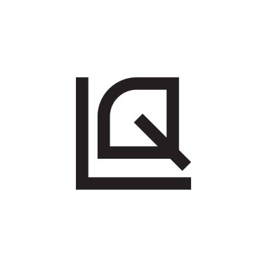 IQ ilk harf vektör logo simgesi