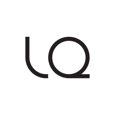 IQ ilk harf vektör logo simgesi