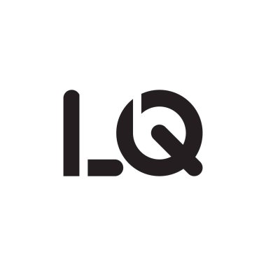 IQ ilk harf vektör logo simgesi