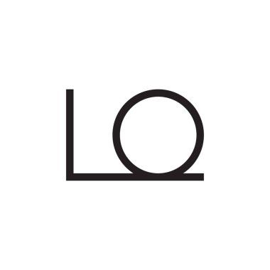 IQ ilk harf vektör logo simgesi