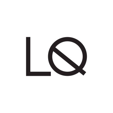 IQ ilk harf vektör logo simgesi