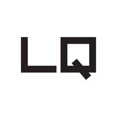 IQ ilk harf vektör logo simgesi