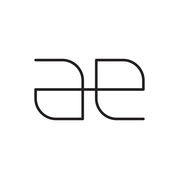 ae ilk harf vektör logo simgesi