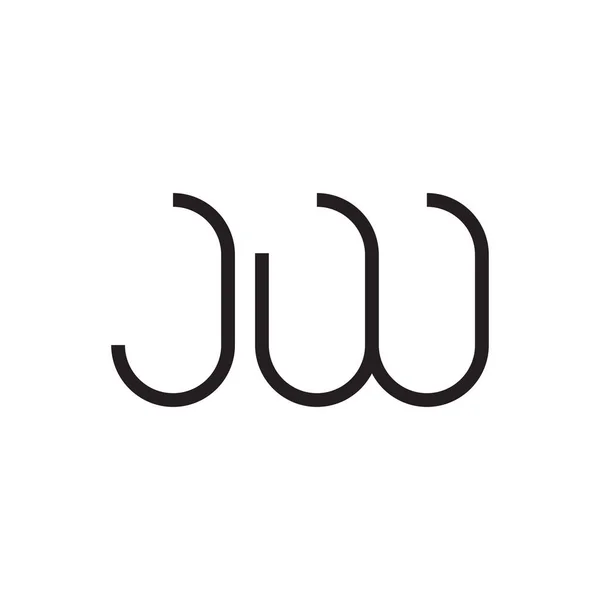 jw ilk harf vektör logo simgesi