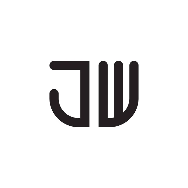 Jw頭文字ベクトルロゴアイコン — ストックベクタ