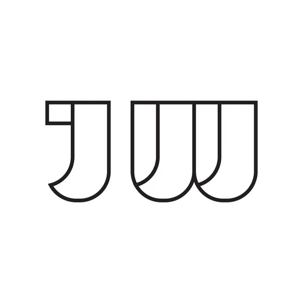 Jw頭文字ベクトルロゴアイコン — ストックベクタ