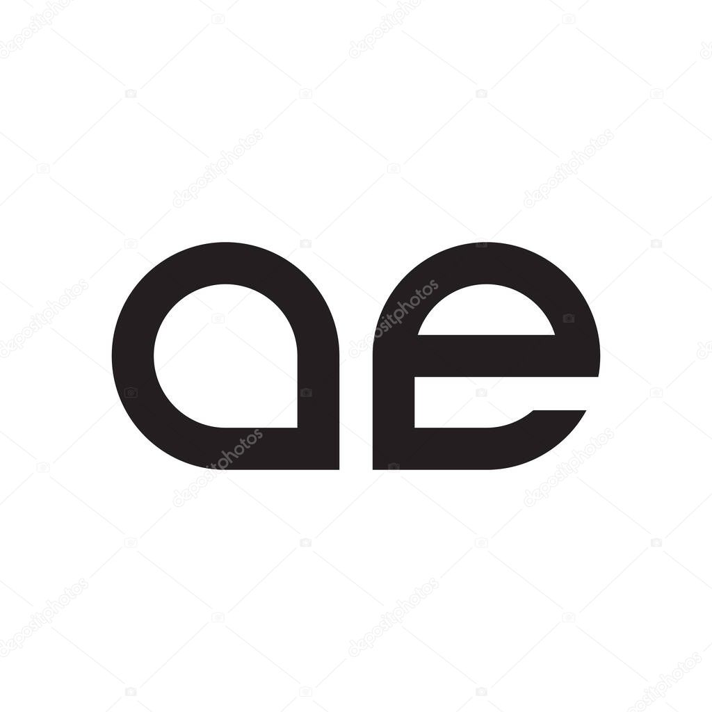Ae initial letter vector logo icon