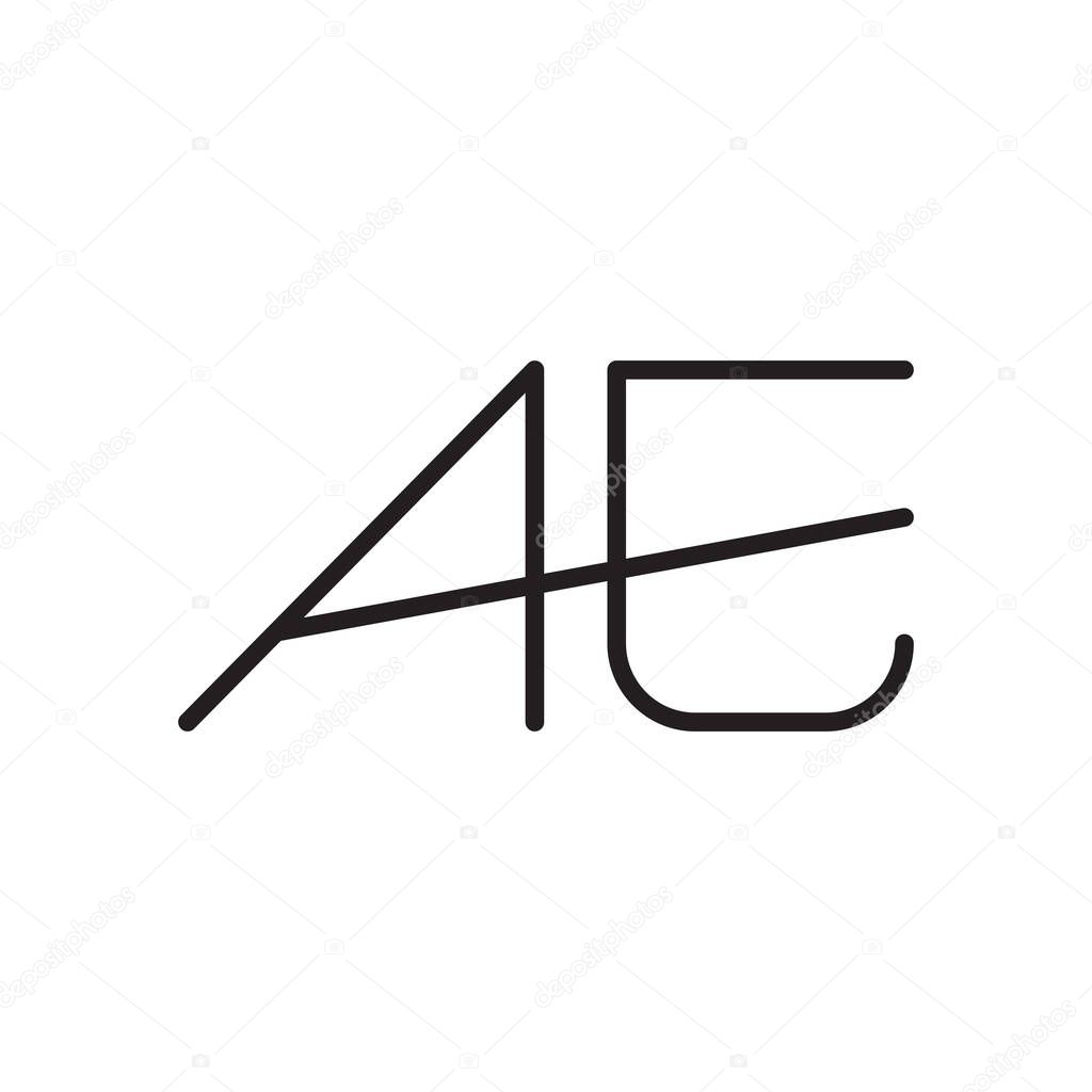 Ae initial letter vector logo icon
