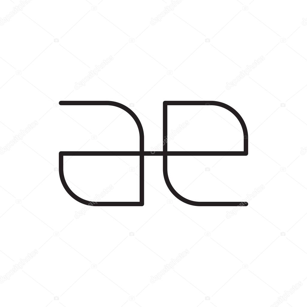 Ae initial letter vector logo icon