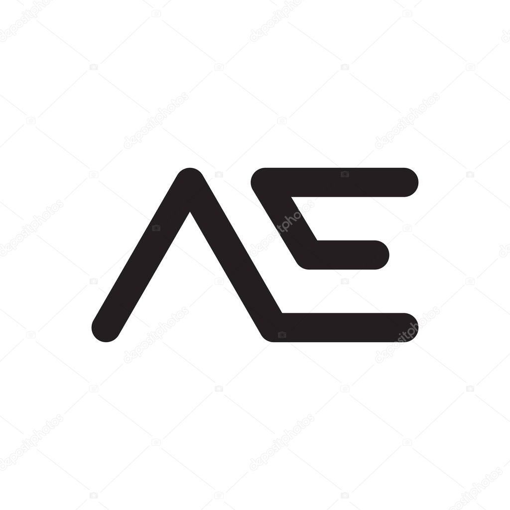 ae initial letter vector logo icon