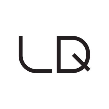 IQ ilk harf vektör logo simgesi