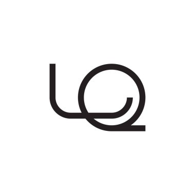 IQ ilk harf vektör logo simgesi