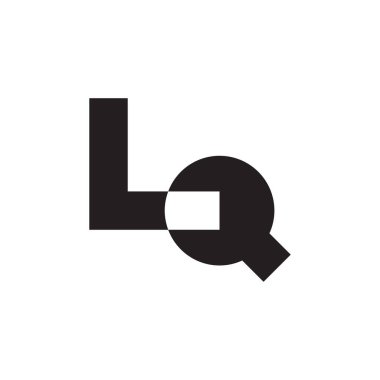 IQ ilk harf vektör logo simgesi