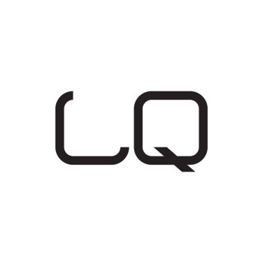 IQ ilk harf vektör logo simgesi