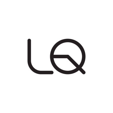 IQ ilk harf vektör logo simgesi