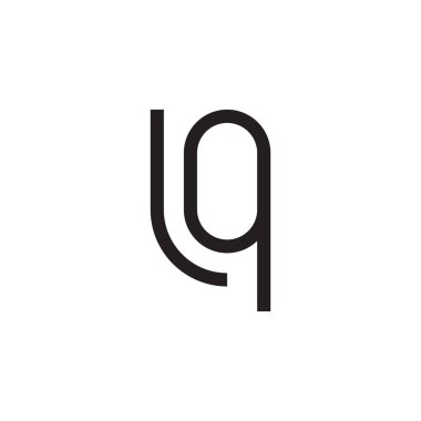 IQ ilk harf vektör logo simgesi