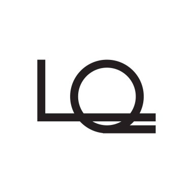 IQ ilk harf vektör logo simgesi