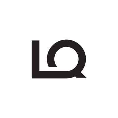 IQ ilk harf vektör logo simgesi