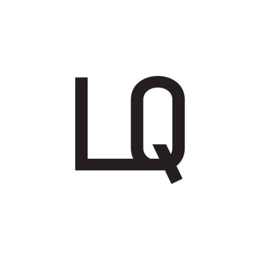 IQ ilk harf vektör logo simgesi