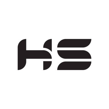 hs ilk harf vektör logo simgesi