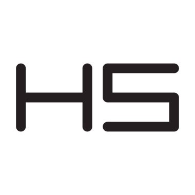 hs ilk harf vektör logo simgesi