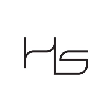 hs ilk harf vektör logo simgesi
