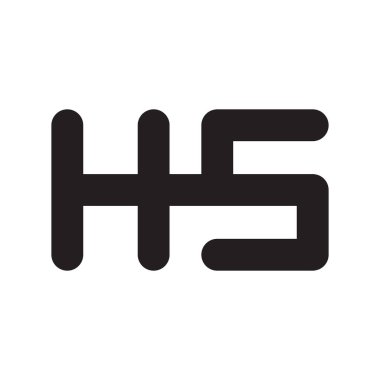 hs ilk harf vektör logo simgesi