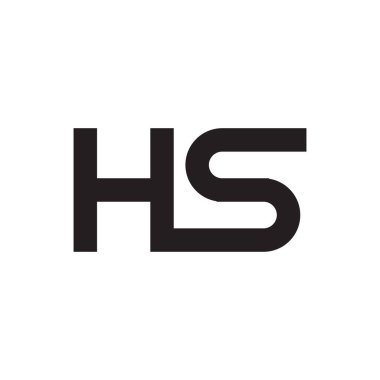 hs ilk harf vektör logo simgesi