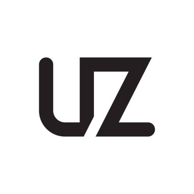 uz ilk harf vektör logo simgesi