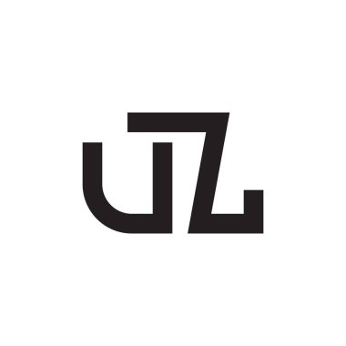 uz ilk harf vektör logo simgesi