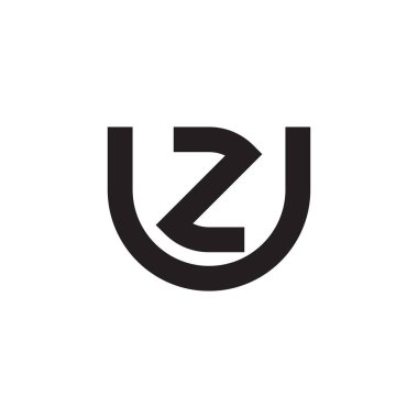 uz ilk harf vektör logo simgesi