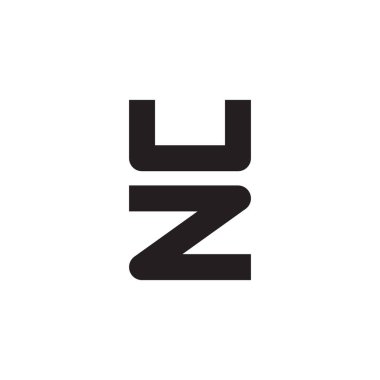 uz ilk harf vektör logo simgesi