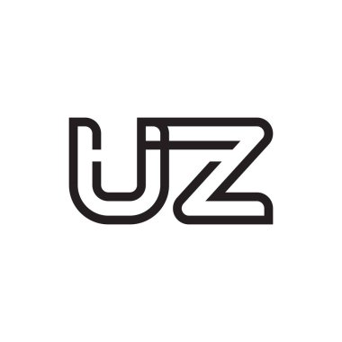 uz ilk harf vektör logo simgesi