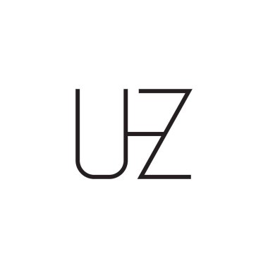 uz ilk harf vektör logo simgesi