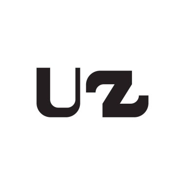 uz ilk harf vektör logo simgesi
