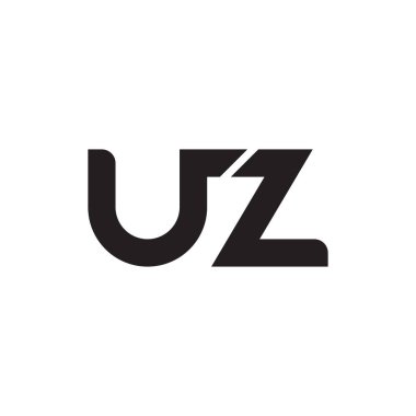 uz ilk harf vektör logo simgesi