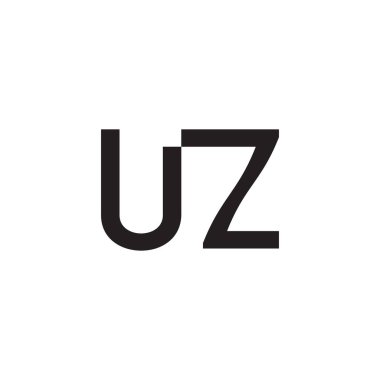 uz ilk harf vektör logo simgesi