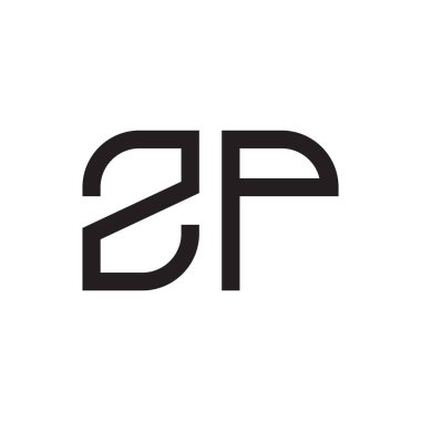 zp ilk harf vektör logo simgesi