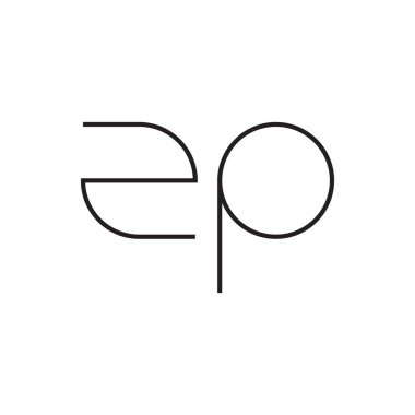 zp ilk harf vektör logo simgesi