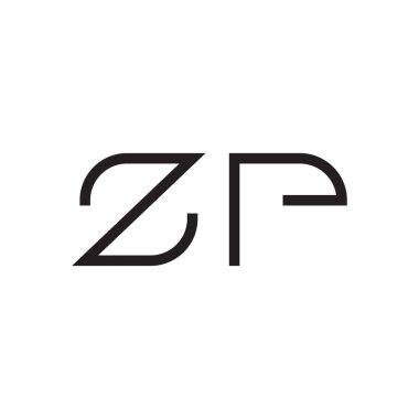 zp ilk harf vektör logo simgesi