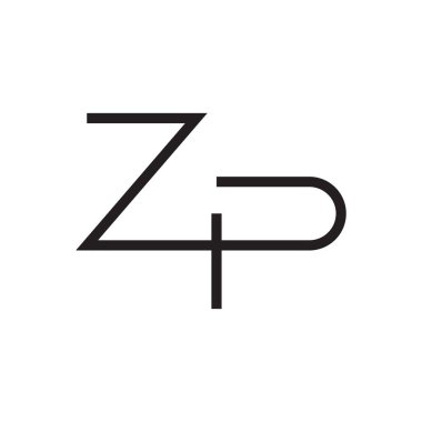 zp ilk harf vektör logo simgesi