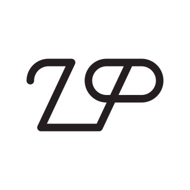 zp ilk harf vektör logo simgesi