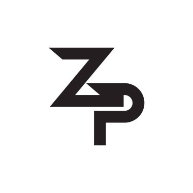 zp ilk harf vektör logo simgesi