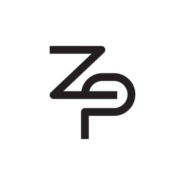 zp ilk harf vektör logo simgesi