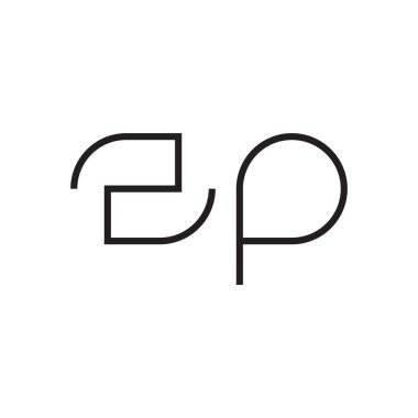 zp ilk harf vektör logo simgesi